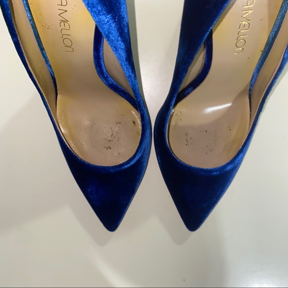 Tamara Mellon Blue Velvet Pumps - Picture 2 of 8